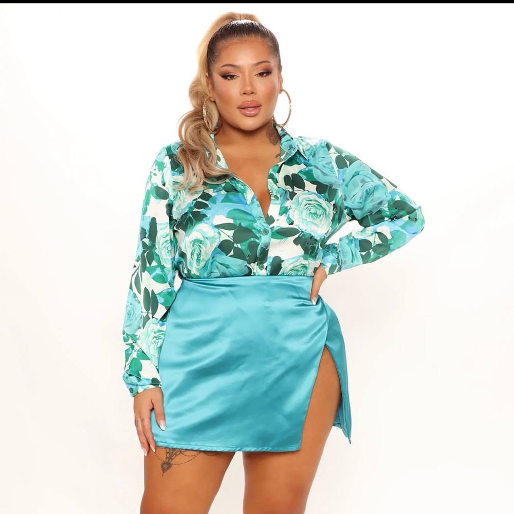 Floral Satin Top